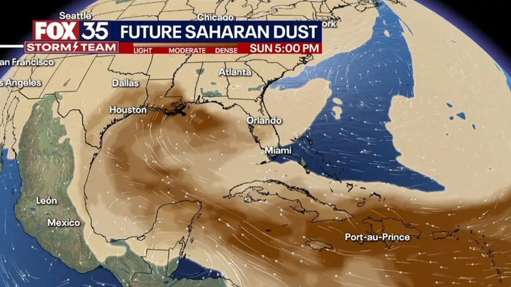 Sahara Dust Storm Map